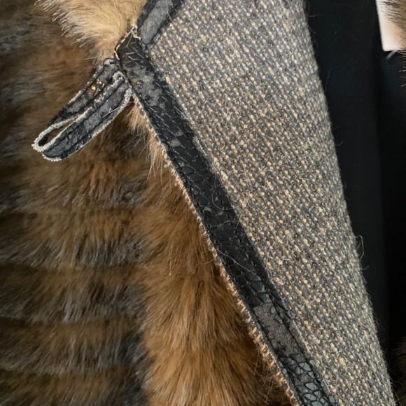 Comme du Vrai Paris Made in France Vintage Faux Fur Long Jacket - Picture 4 of 4